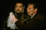 James Earl Jones as Othello and Christopher Plummer as Iago in a scene from the Broadway revival of the play "Othello." (New York)