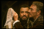 James Earl Jones as Othello and Christopher Plummer as Iago in a scene from the Broadway revival of the play "Othello." (New York)