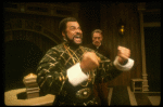 L-R) James Earl Jones as Othello and Christopher Plummer as Iago in a scene from the Broadway revival of the play "Othello." (New York)