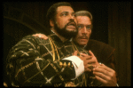 James Earl Jones as Othello and Christopher Plummer as Iago in a scene from the Broadway revival of the play "Othello" (New York)
