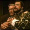 James Earl Jones as Othello and Christopher Plummer as Iago in a scene from the Broadway revival of the play "Othello" (New York)