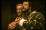 James Earl Jones as Othello and Christopher Plummer as Iago in a scene from the Broadway revival of the play "Othello" (New York)