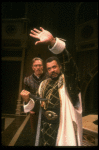 L-R) James Earl Jones as Othello and Christopher Plummer as Iago in a scene from the Broadway revival of the play "Othello." (New York)