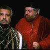 L-R) James Earl Jones and David Sabin in a scene from the Broadway revival of the play "Othello." (New York)