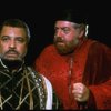 L-R) James Earl Jones and David Sabin in a scene from the Broadway revival of the play "Othello." (New York)