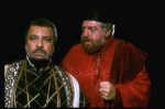 L-R) James Earl Jones and David Sabin in a scene from the Broadway revival of the play "Othello." (New York)