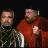 L-R) James Earl Jones and David Sabin in a scene from the Broadway revival of the play "Othello." (New York)