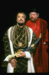 L-R) James Earl Jones and David Sabin in a scene from the Broadway revival of the play "Othello." (New York)