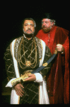 L-R) James Earl Jones and David Sabin in a scene from the Broadway revival of the play "Othello." (New York)