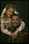 James Earl Jones as Othello and Cecilia Hart as Desdemona in a scene from the Broadway revival of the play "Othello." (New York)