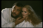 James Earl Jones as Othello and Cecilia Hart as Desdemona in a scene from the Broadway revival of the play "Othello." (New York)