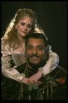 James Earl Jones as Othello and Cecilia Hart as Desdemona in a scene from the Broadway revival of the play "Othello." (New York)