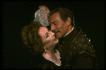 Aideen O'Kelly as Emilia and Christopher Plummer as Iago in a scene from the Broadway revival of the play "Othello." (New York)