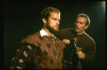 L-R) Kelsey Grammer as Cassio and Christopher Plummer as Iago in a scene from the Broadway revival of the play "Othello." (New York)