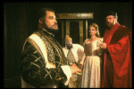 L-R) James Earl Jones,  Robert Burr,  Dianne Wiest and David Sabin in a scene from the Broadway revival of the play "Othello." (New York)