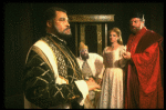 L-R) James Earl Jones,  Robert Burr,  Dianne Wiest and David Sabin in a scene from the Broadway revival of the play "Othello." (New York)