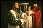 L-R) James Earl Jones,  Robert Burr,  Dianne Wiest and David Sabin in a scene from the Broadway revival of the play "Othello." (New York)