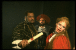 James Earl Jones, Raymond Skipp, and Dianne Wiest in a scene from the Broadway revival of the play "Othello"