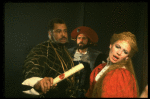 James Earl Jones, Raymond Skipp, and Dianne Wiest in a scene from the Broadway revival of the play "Othello"