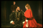 L-R) Christopher Campbell, James Earl Jones and Dianne Wiest in a scene from the Broadway revival of the play "Othello." (New York)
