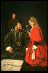 L-R) Christopher Campbell, James Earl Jones and Dianne Wiest in a scene from the Broadway revival of the play "Othello." (New York)