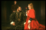 L-R) Christopher Campbell, James Earl Jones and Dianne Wiest in a scene from the Broadway revival of the play "Othello." (New York)