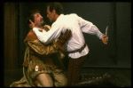 Graeme Campbell and Christopher Plummer in a scene from the Broadway revival of the play "Othello"