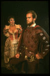 Patricia Mauceri as Bianca and Kelsey Grammer as Cassio in a scene from the Broadway revival of the play "Othello." (New York)