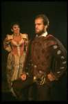 Patricia Mauceri as Bianca and Kelsey Grammer as Cassio in a scene from the Broadway revival of the play "Othello." (New York)