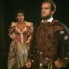 Patricia Mauceri as Bianca and Kelsey Grammer as Cassio in a scene from the Broadway revival of the play "Othello." (New York)