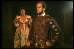 Patricia Mauceri as Bianca and Kelsey Grammer as Cassio in a scene from the Broadway revival of the play "Othello." (New York)