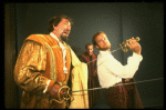Graeme Campbell, Christopher Plummer, and Kelsey Grammer in a scene from the Broadway revival of the play "Othello"