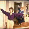 R-L) Actresses Sally Struthers and Rita Moreno in a scene from the Broadway revival of the play "The Odd Couple." (New York)