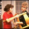 R-L) Actresses Sally Struthers and Rita Moreno in a scene from the Broadway revival of the play "The Odd Couple." (New York)