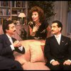 L-R) Actors Lewis J. Stadlen, Rita Moreno and Tony Shalhoub in a scene from the Broadway revival of the play "The Odd Couple." (New York)
