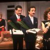 L-R) Actors Sally Struthers, Tony Shalhoub, Lewis J. Stadlen and Rita Moreno in a scene from the Broadway revival of the play "The Odd Couple." (New York)