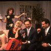 L-R) Actors Rita Moreno, Sally Struthers, Lewis J. Stadlen and Tony Shalhoub in a scene from the Broadway revival of the play "The Odd Couple." (New York)