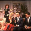 L-R) Actors Rita Moreno, Sally Struthers, Lewis J. Stadlen and Tony Shalhoub in a scene from the Broadway revival of the play "The Odd Couple." (New York)