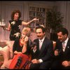 L-R) Actors Rita Moreno, Sally Struthers, Lewis J. Stadlen and Tony Shalhoub in a scene from the Broadway revival of the play "The Odd Couple." (New York)