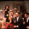 L-R) Actors Rita Moreno, Sally Struthers, Lewis J. Stadlen and Tony Shalhoub in a scene from the Broadway revival of the play "The Odd Couple." (New York)