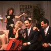 L-R) Actors Rita Moreno, Sally Struthers, Lewis J. Stadlen and Tony Shalhoub in a scene from the Broadway revival of the play "The Odd Couple." (New York)