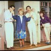 L-R) Actors Tony Shalhoub, Sally Struthers,  Lewis J. Stadlen and Rita Moreno in a scene from the Broadway revival of the play "The Odd Couple." (New York)