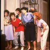 L-R) Marilyn Cooper, Rita Moreno, Jenny O'Hara, Mary Louise Wilson, and Kathleen Doyle in a scene from the Broadway revival of the play "The Odd Couple." (New York)