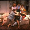 L-R) Jenny O'Hara, Kathleen Doyle, Mary Louise Wilson, Marilyn Cooper, Sally Struthers and Rita Moreno in a scene from the Broadway revival of the play "The Odd Couple." (New York)