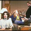 L-R) Actors Christine Baranski, Cynthia Nixon and Jeremy Irons in a scene from the Broadway production of the play "The Real Thing." (New York)