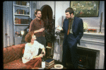 L-R) Actors Glenn Close, Jeremy Irons and Vyto Ruginis in a scene from the Broadway production of the play "The Real Thing." (New York)