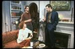 L-R) Actors Glenn Close, Jeremy Irons and Vyto Ruginis in a scene from the Broadway production of the play "The Real Thing." (New York)