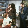 L-R) Actors Glenn Close, Jeremy Irons and Vyto Ruginis in a scene from the Broadway production of the play "The Real Thing." (New York)