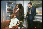 L-R) Actors Glenn Close, Jeremy Irons and Vyto Ruginis in a scene from the Broadway production of the play "The Real Thing." (New York)