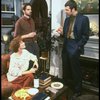 L-R) Actors Glenn Close, Jeremy Irons and Vyto Ruginis in a scene from the Broadway production of the play "The Real Thing." (New York)